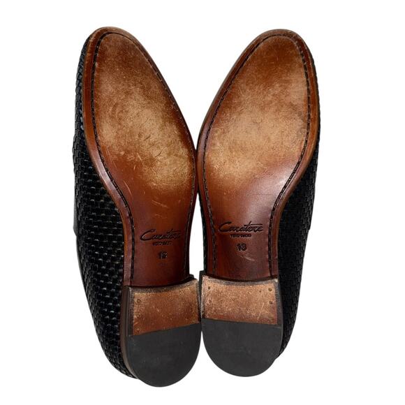 Curatore Mens Bodeo Woven Black Leather Penn Loafer Size 13 - Picture 6 of 10